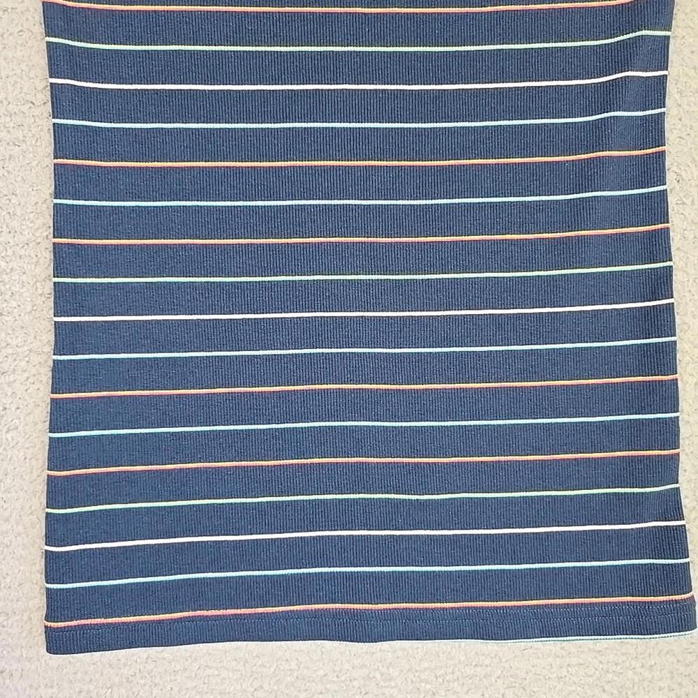 TIME AND TRUE Blue Navy Striped Fitted Cami Scoop Neck Tank Top Size L (12-14) - Picture 3 of 9